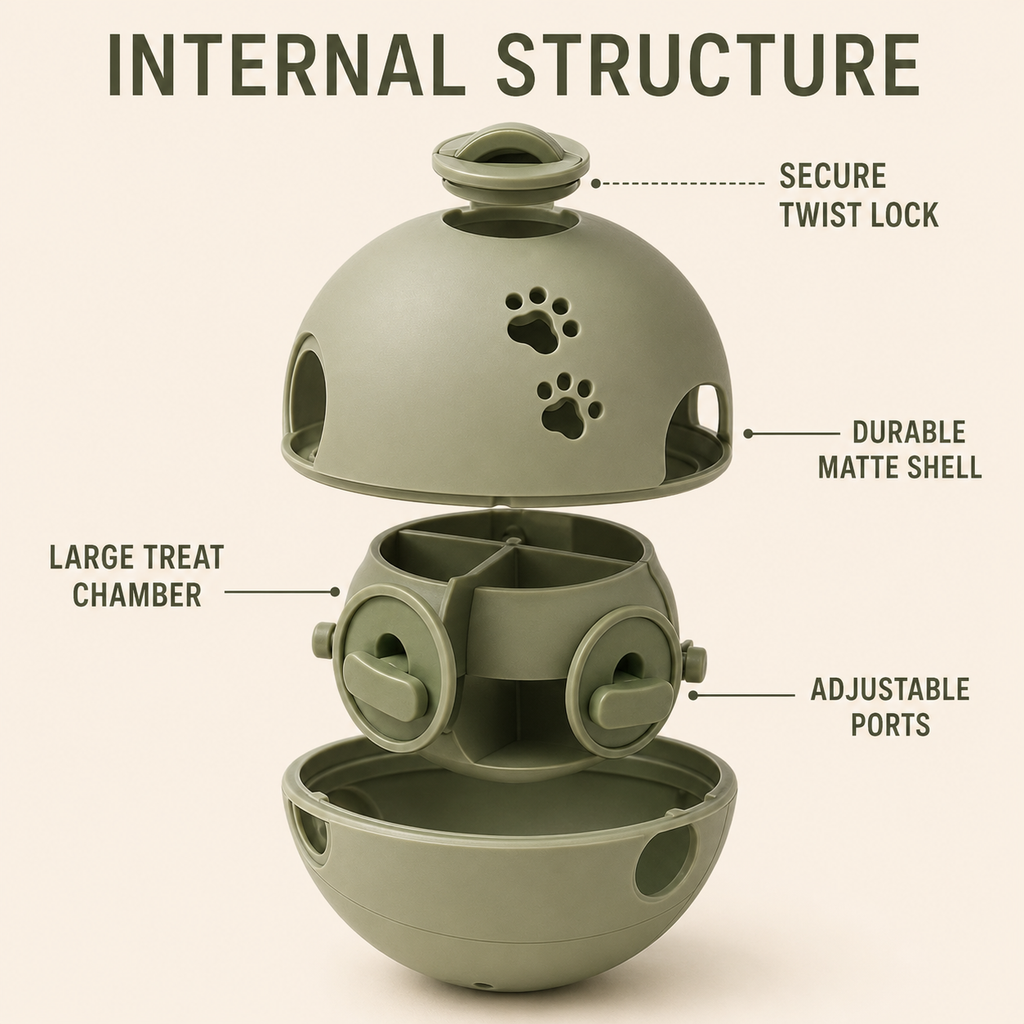 Vezlorapets™ RollMaze Treat Ball — Adjustable Rolling Enrichment Toy