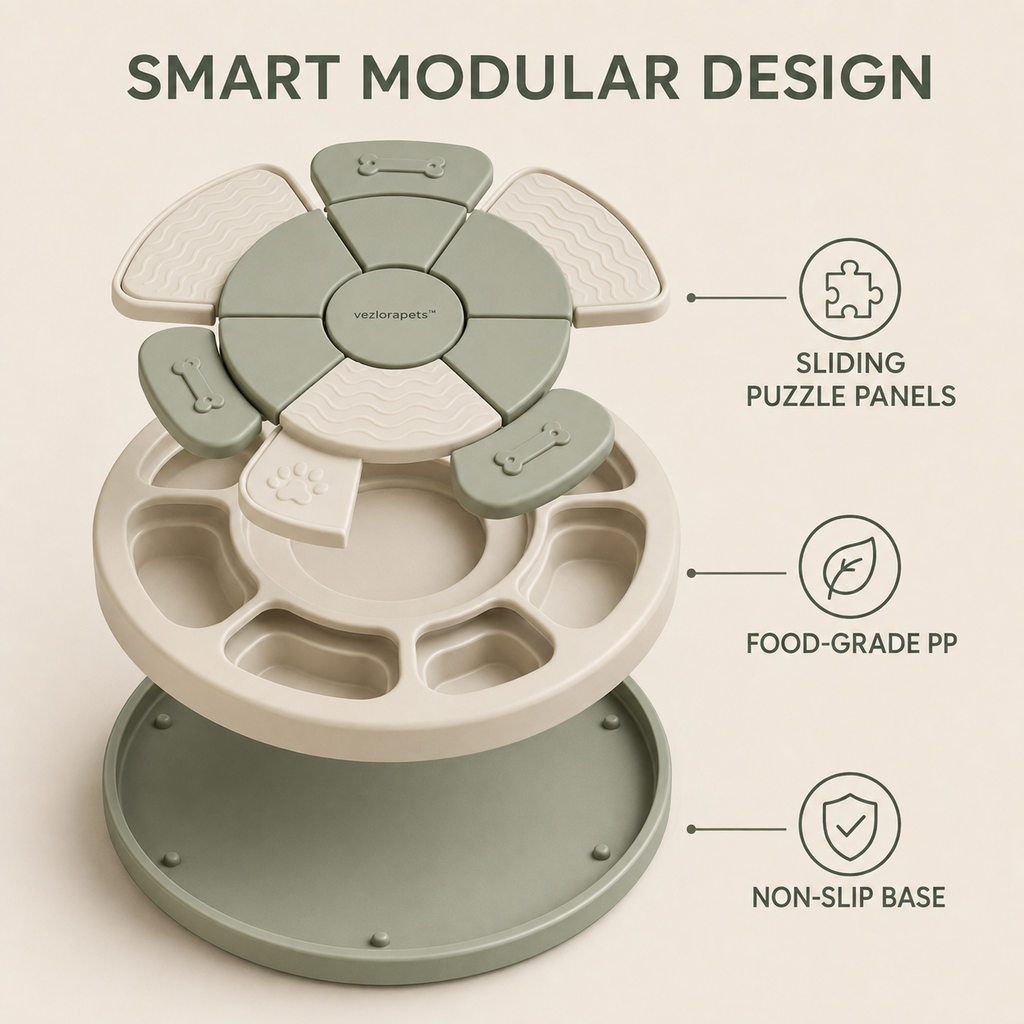 Vezlorapets™ Orbit Treat Puzzle — Interactive Slow Feeder for Dogs & Cats