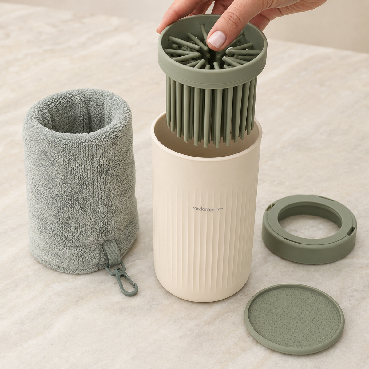 Vezlorapets™ CleanStep 2-in-1 Dog Paw Washer & Drying Sleeve